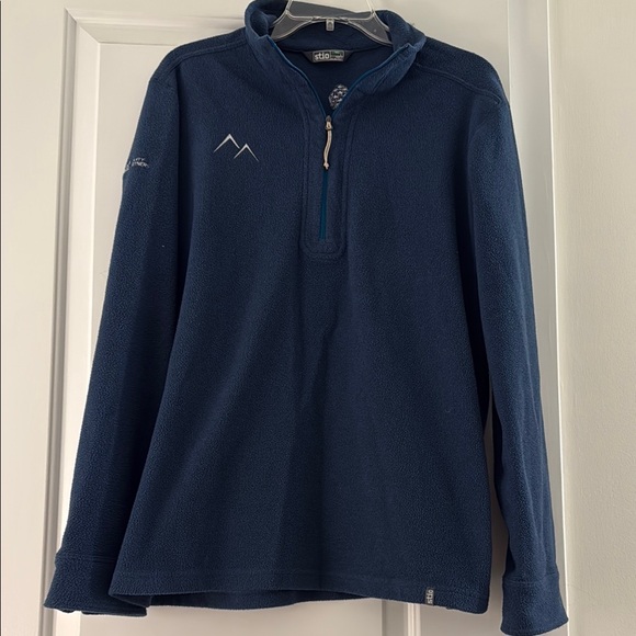Stio Blue Zip Up Sweater with Cozy Fleece Texture - Picture 1 of 2